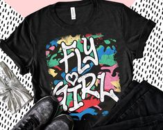 🤩UPGRADEto a Hoodie, V-neck or Tank here: https://www.etsy.com/listing/1127709795/upgrade-your-t-shirt-order-pullover You'll look bangin' in this 90s fly girl hip-hop dance design. Throwback to the fresh hip hop camouflage style and culture of the late 1980s and early 1990s. Perfect for a 1990s party, hip-hop dance recital, or an old school b-girl who longs for the simpler times of dancing with your crew. 80s 90s costume. Makes a Great Gift. :: T-Shirt Fabric Details :: * Solid colors are 100% Y2k Fashion Early 2000s Hip Hop, Hip Hop Class Outfits, 90s Street Style Hip Hop Old School, Hip Hop 90s Fashion Outfits, 90s Style Black Women, 80s Hip Hop Fashion Women, 90s Hip Hop Outfits For Women, Vintage Outfits 90s Hip Hop, 90s Street Style Hip Hop