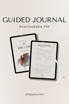 Self Care Guided Journal Downloadable PDF Stay organized & plan your life with your own self care companion! Receive a downloadable, printable PDF guided journal to help you meet your self care needs! guided journal breathe self care downloadable printable pdf document blog lifestyle healthy mindfulness mindful practice checklist template aesthetic self care assessment companion daily reflection digital product