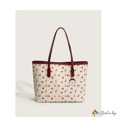 Bird in Bag - Large capacity cute cherry tote bag new fashion shoulder bag bag female college students class bag Cherry Tote Bag, Street Trends, Diy Supplies, Bag Bag, Olivia Mark, College Students, Large Bags, New Fashion, Cherry