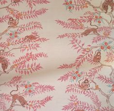 Monkey and Tiger Grasscloth Wallpaper in Dawn – Krane Home Grasscloth Wallpaper Bedroom, Dining Room Pink, Fantastic Wallpapers, Kids Room Furniture, Wallpaper Gallery, Old Wall, Grasscloth Wallpaper, Wallpaper Bedroom, Living Room With Fireplace