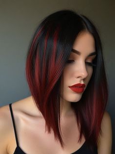 Black Roots Red Hair, Hairstyles For Busy Moms, Fire Hair Color, Cute Short Hairstyles, Shave Hair, Bleach Hair, Curler Hair, Hair Bleach, Red Hair With Highlights