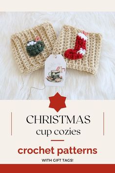 crochet coffee cup cozies on table Christmas Cup Cozy, Mug Crochet, Cup Cozy Crochet, Drink Accessories