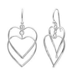 Designed with a double heart motif, these sterling silver PRIMROSE drop earrings provide a delightful look. Designed with a double heart motif, these sterling silver PRIMROSE drop earrings provide a delightful look.Click on this JEWELRY & WATCHES GUIDE to learn about fit, styles, materials and more! Length: 39 mm Backings: fishhook Nickel free Metal: sterling silver Finish: polished Packaging: decorative card Size: One Size. Gender: female. Age Group: adult. Hypoallergenic Double Heart Jewelry, Pierced Double Heart Earrings For Mother's Day, Double Heart Pierced Earrings For Mother's Day, White Gold Double Heart Diamond Earrings, Mother's Day Double Heart Pierced Earrings, Silver Double Heart Earrings, Double Heart Sterling Silver Earrings, Silver Double Heart Earrings For Valentine's Day, Sterling Silver Heart Drop Earrings For Valentine's Day