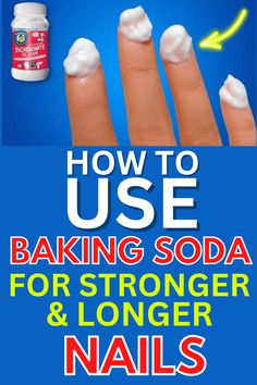 How to Use Baking Soda For Longer (and Stronger) Nails Longer Nails, Natural Baking, Stronger Nails, Natural Nail Care, Back Fat Workout, Natural Skin Care Remedies