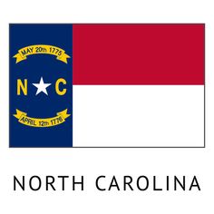 the north carolina state flag is shown