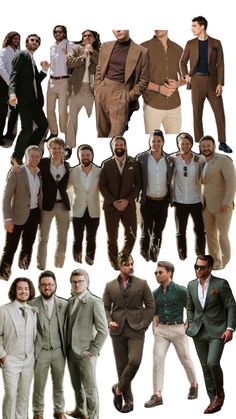 a collage of men in suits and ties