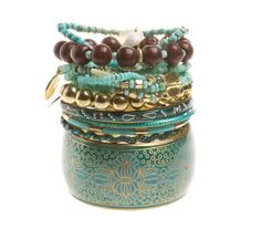 Arm Wear, Accessories Necklaces, Turquoise And Gold, 2014 Trends, Ethnic Looks, Bracelet Online, Jewellery Accessories, Fashion Jewellery, Wrap Bracelet