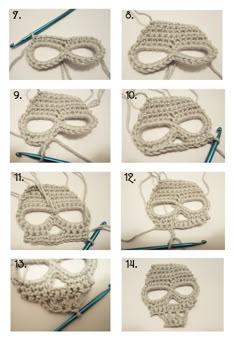 instructions to crochet a mask for halloween