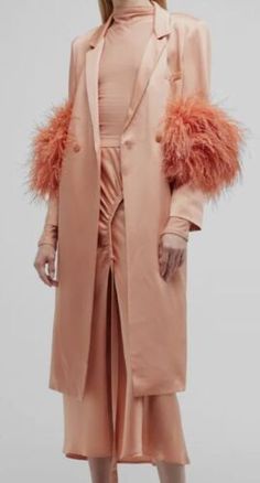 ad eBay - Find many great new & used options and get the best deals for $2650 LAPOINTE Women's Pink Long Coat w/ Ostrich Feather Size 2 at the best online prices at eBay! Free shipping for many products! Luxury Feather Trim Formal Outerwear, Luxury Formal Outerwear With Feather Trim, Formal Long-sleeve Feathered Outerwear, Formal Long Sleeve Outerwear With Feathers, Formal Feathered Outerwear For Winter, Elegant Spring Outerwear With Feathers, Dress With Ostrich Feathers, Pink Long Coat, Marabou Feathers