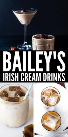 bailey's irish cream drinks collage