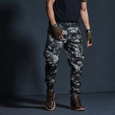 Size: 38, Color: Grey camouflage1C Pantalon Carhartt, Army Trousers, Casual Khaki Pants, Casual Pants Men, Cargo Pants Style, Style Anglais, Tactical Cargo Pants, Camouflage Cargo Pants, Casual Pants Style