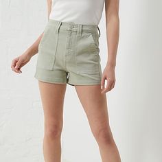 Stylish For Everyday Wear. Relaxed-Fit, Deep Pockets And Perfect Stretch. Color : Light Green Size : Small New With Tag Spring Utility Mid-rise Jean Shorts, Mid-rise Utility Jean Shorts For Spring, Spring High Rise Utility Jean Shorts, Utility Jean Shorts For Spring, Mid-rise Utility Jean Shorts In Cotton, Mid-rise Cotton Utility Jean Shorts, Utility High Rise Shorts For Summer, High Rise Utility Shorts For Summer, Utility Style Mid-rise Cotton Jean Shorts