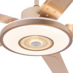 a ceiling fan with a light on it