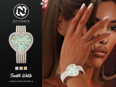 Elevate your style with the perfect wrist watch! ⌚✨ Click the link to explore our curated collection of stunning timepieces designed for women. Whether you’re looking for an elegant classic or a trendy modern piece, we have something for every occasion. Don’t miss out—find your ideal wrist watch today! 😌😻 Sims 4 Diamond Jewelry Cc, 4 Piercings, Cc Accessories, Sims 4 Tattoos, Sims 4 Piercings, Timepiece Design, Sims Clothes, Cc Mods, Sims 4 Children