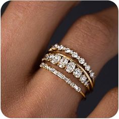 Amazon.com: TOBENY Stackable Gold Rings for Women Non Tarnish Dainty 14K Gold Plated Stacking Cubic Zirconia Thumb Ring Set Trendy Statement Promise Wedding Bands Engagement Rings for Women Size 6 7 8 9 10 : Clothing, Shoes & Jewelry Stackable Gold Rings, Engagement Rings For Women, Gold Rings Stackable, Thumb Ring, Thumb Rings, Gorgeous Jewelry, Engagement Ring Wedding Band, Rings For Women