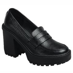 Step Out In These Newly Arrived, Stylish Platform High Heel Penny Loafers New In Box Vegan Leatherette Material Slip On Style Lightly Padded Insole Chunky Heels Platform Height: 1 In. Heel Height: 3.5 In. Fitting: True To Size Casual Black High Heel Platform Loafers, Black Platform Loafers With Chunky Block Heel, Black Platform Loafers With Block Heel For Spring, Black Block Heel Platform Loafers For Fall, Black Platform Loafers With Block Heel For Office, Black Block Heel Platform Loafers For Office, Trendy Black Block Heel Loafers, Black Block Heel Loafers For Fall, Black Casual Loafers With Block Heel