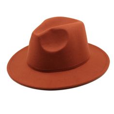 Burnt Orange | Hats - SheWitIt Beige Hat, Orange Hats, Fedora Hats, Fun Fashion, Dress Hats, Felt Hat, Fedora Hat, Burnt Orange, Hat Fashion