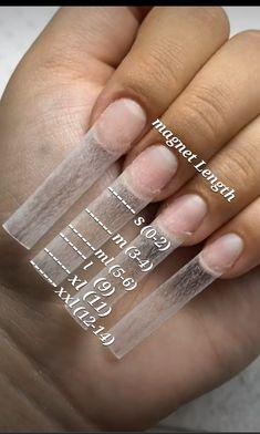 Square Nails Length Chart, Nail Set For Beginners, Nail Tech Esthetics, Length Chart Nails, Nail Magnet Length Chart, Username Ideas For Nail Page, Nail Length Chart Magnets, Different Nail Lengths Chart, Nail Tech Beginner Checklist