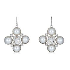 TUDOR EARRINGS - Epona Valley | Luxury Hair Accessories | Bridal Accessories | Made In NYC Formal Pearl Clip-on Earrings, Classic White Gold Chandelier Earrings For Evening, Luxury Pearl Embellished Earrings For Formal Occasions, Elegant Round Cluster Clip-on Earrings, Elegant Round Clip-on Cluster Earrings, Classic Bridal Earrings With Elegant Design For Evening, Elegant Formal Pearl Embellished Earrings, Classic Elegant Bridal Earrings For Evening, Classic Elegant Design Bridal Earrings For Evening