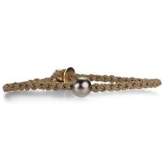 Gellner Single Tahitian Pearl Bracelet | Quadrum Gallery Tahitian Pearl Bracelet, Rose Gold Pearl, Coastal Vibes, Macrame Cord, Tahitian Pearls, Adjustable Bracelet, Pearl Bracelet, 18k Rose Gold, The Sea