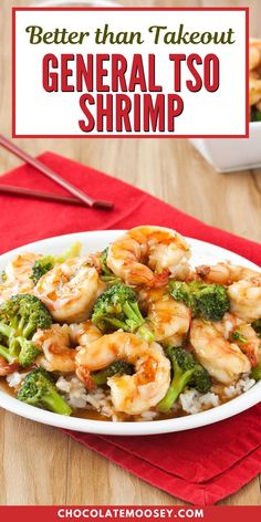 Elevate your dinner with this Better than Takeout General Tso Shrimp recipe. Succulent shrimp and vibrant broccoli are tossed in a sweet and tangy sauce that rivals your favorite restaurant dish. Served over fluffy rice, this easy-to-make meal captures all the bold flavors without the hassle of takeout. Perfect for busy nights when you crave something delicious and satisfying. Dinner With Shrimp, General Tso Shrimp, Sweet Chili Chicken Wings, Spicy Dinner, Ways To Cook Shrimp, Sweet Chili Shrimp, Sweet Chili Chicken, Cooked Shrimp, Asian Dinner Recipes