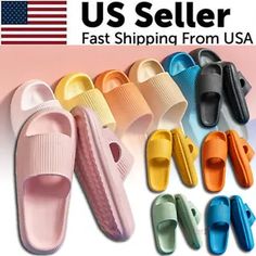 Cozy Pillow Slides Anti-Slip Sandals Ultra Soft Slippers Cloud Home Outdoor Shoe | BUY IT NOW ONLY ON EBAY! | #Cozy #Pillow #Slides #AntiSlip #Sandals #Ultra #Soft #Slippers #Cloud #Home #Outdoor #Shoe Pillow Slides, Rubber Slippers, Soft Slippers, Cozy Pillow, Unique Materials, Home Outdoor, Slipper Sandals, House Slippers, Outdoor Shoes