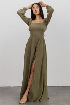 Giselle Maxi Dress | Dusty Olive | Baltic Born