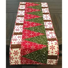 Image of the Christmas Tree Lane Table Runner. Modern Christmas Tree Quilt Pattern, Christmas Patchwork Table Runners, Christmas Quilt Patterns Easy, Christmas Table Runners Diy Easy, Quilt As You Go Table Runner, Christmas Runners Table, Christmas Table Toppers Free Pattern, Table Toppers Quilted Patterns Free, Christmas Table Runners Quilted