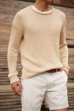 July New Arrivals - Club Monaco Cream Knitwear, Boat Outfit, Mens Knitwear, Menswear Trends, Mens Sweaters, Fashionable Dresses, Le Male, Dapper Gentleman, Mens Spring Fashion