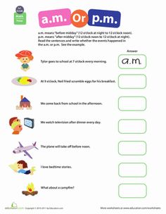 worksheet for children to learn english with pictures on the front and back page