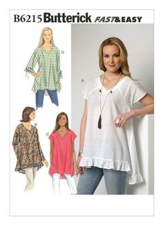 a women's blouse and top sewing pattern