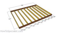 the measurements for a wooden slatted bed frame, with measurements on each side