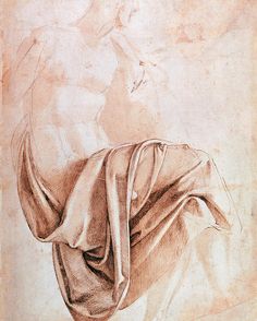 a drawing of a woman's head with a cloth draped over it