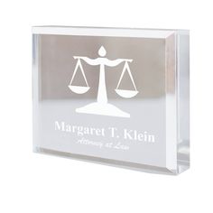 PRICES MAY VARY. Keepsake block is made of high-quality, clear acrylic Measures 3" x 4" and is ½” thick Striking design features a soft beveled edge Personalization is skillfully, reverse-laser engraved Free personalization with any name for an extra-special gift Give the lawyer in your life this personalized paperweight that will look great on any desk. It is the perfect way to honor them and their hard work or congratulate them for graduating from law school. No matter the occasion, this custo Legal Paperwork, Gift For Lawyer, Personalized Gift Baskets, Creative Christmas Gifts, Beautiful Lettering, Personalized Picture Frames, Lawyer Gifts, Diy For Men, Personalized Teacher Gifts