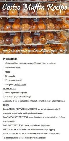 a menu for a bakery with donuts and other pastries on display in plastic containers