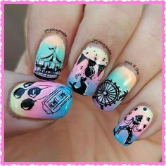 circus nail designs