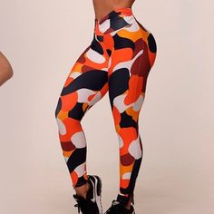 Brazilian Fitness Wear Moving Fitness Wear Brand Bottom Only One Size Fits All Fits Like A Medium Very Stretchy Squat Proof Retains Shape Great Brand Not Available For Purchase In The United States Nwot Trendy Stretch Orange Pants, Fitted Orange Workout Bottoms, Orange Fitted Workout Bottoms, Casual Orange Workout Pants, High Waist Orange Gym Bottoms, High Waist Orange Bottoms For Gym, High-waist Orange Bottoms For Gym, Orange Gym Bottoms, Stretch Orange Workout Pants