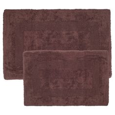 2 piece bath rug set in chocolate brown