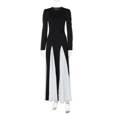 Please refer to our sizing chart for a guideline when choosing a size. 5 business days order processing time. 90% polyester 10% spandex Fitted Black Dress With Splicing, Black Dress With Splicing For Work, Fitted Maxi Dress With Side Slits For Work, White Color Block Maxi Dress, Elegant Maxi Dress With Splicing, Black Maxi Dress With Side Slits For Work, Elegant Fitted Maxi Dress With Modesty Panel, Fitted Black Midi Dress With Splicing, Black Fitted Midi Dress With Splicing