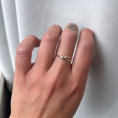 This asymmetrical ring is truly one-of-a-kind, with its star setting that captures the beauty and magic of a shooting star. 1 star set 1.5mm emerald, diamond, blue sapphire, ruby, or garnet If you want a specific birthstone, email me and we can create a custom ring for you! Each ring is made to order, please allow 2-3 weeks for the magic to happen Please enter your size and gold color preference (14k yellow gold, 14k rose gold, or 14k white gold) in the notes at check out! I handcrafted this rin Asymmetrical Ring, Star Setting, Mermaid Aesthetic, Custom Ring, Custom Ring Designs, Everyday Rings, Necklace Box, Custom Earrings, Shooting Star