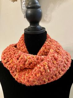 Introducing the  "Sunset Hues Infinity Scarf" - a mesmerizing blend of burnt orange with a subtle hint of golden yellow. This scarf is a radiant accessory that brings the warmth of a sunset to your winter wardrobe. Wrap yourself in the cozy embrace of Sunset Hues and elevate your style with this chic and versatile infinity scarf. Order now and make a statement in every season! Cozy Fall Infinity Loop Scarf, Cozy Acrylic Infinity Scarf, Multicolor One-size Infinity Scarf For Fall, Hand Knitted One-size Infinity Scarf, Cozy Knit One-size Infinity Scarf, Chunky Infinity Scarves, Sunset Hues, Florida Sunset, Tropical Sunset