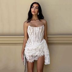 44391052706030|44391052738798|44391052771566|44391052804334 Lace Corset Mini Dress, Mini Gown, Wedding Corset, Birthday Dress Women, Elegant Mini Dress, Tube Top Dress, Corset Mini Dress, Couture Mode, Maxi Robes