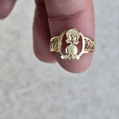 14k Solid Gold Preowned Very Tiny Size 3.75 1.4g Pinky Gold Ring, Cali Jewelry, Gold Jewlry, Nugget Jewelry, Gold Nugget Jewelry, Girly Bracelets, Pretty Ear Piercings, Kids Accessories Jewelry, Wrist Jewelry