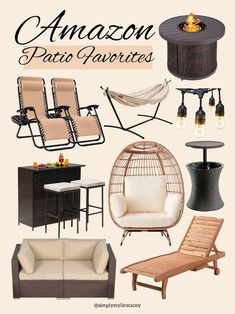 Patio Patio Must Haves, Neutral Patio, End Aesthetic, Aesthetic Backyard, Amazon Home, Must Haves, Patio, Furniture