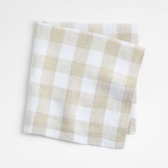 Part of our Marin table collection, our Buffalo check dinner napkin is made of high-quality, sustainably sourced European linen that's exceptionally soft and supple. Woven of white and natural yarn, the Buffalo check napkin dresses the table with the warm and casual look of a bold plaid.   • 100% EUROPEAN FLAXr-certified linen  • Yarn-dyed  • Prewashed for extra softness  • 1.5" hems  • Machine wash cold, tumble dry low; warm iron as needed  • Do not bleach or dry clean  • This product is l Linen Dinner Napkins, Linen Yarn, The Buffalo, European Linens, Linen Napkins, Buffalo Check, Upholstered Furniture, Dinner Napkins, Yarn Dyeing