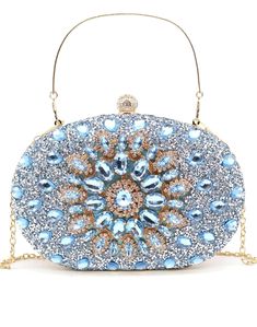 Whats better than a sparkling blue clutch on your wedding day. Shop this and other gorgeous wedding bags. Clutch Prom, Prom Clutch, Formal Clutch, Best Gifts For Girls, Wedding Bags, Blue Clutch, Crystal Clutch, Wedding Clutch, Purses For Women