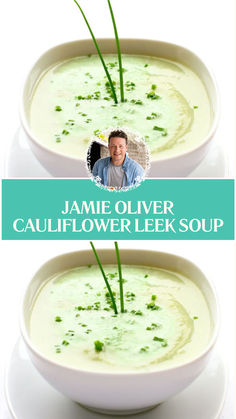 Jamie Oliver Cauliflower Leek Soup Cauliflower And Leek Soup Recipes, Cauliflower Leek Soup Recipes, Jamie Oliver Cauliflower, Leek And Cauliflower Soup, Cauliflower And Leek Soup, Healing Soups, Cauliflower Leek Soup, Meatless Soups, Leeks Recipe