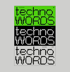 three different types of words are shown in green and black, with the words tech word below them