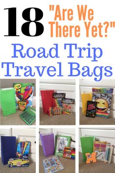 Plan ahead for your upcoming family road trip by making these awesome activity bags.  Just when they start to get bored, surprise your kids with a fun new activity and treat.  Inexpensive and essential "Are We There Yet?" bags!  #familyroadtrip, #roadtripwithkids, #roadtripideas, #DIYfamilytravel, #travelwithkids, #familytravel Road Trip Goodie Bags, Kids Travel Activities, Bags To Make, Road Trip Travel, Activity Bags, Goodie Bags For Kids, Are We There Yet