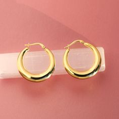 Our favorite everyday hoop. These add effortless chic to any outfit, and are hollow to avoid weighing down the ear. Precious Metal: 14K Solid Yellow Gold Lock: Secure Snap Bar Closure Hoops: 28.4 x 26mm Hypoallergenic Does not tarnish Water Resistant Available as a pair Each will come beautifully gift-packaged and ready to give ***Note: Prices and availability are subject to change without notice. Follow us on Instagram Skin Lotion, Gold Diamond Jewelry, Precious Metal, Effortless Chic, Custom Necklace, Solid Yellow, Precious Metals, Diamond Jewelry, Sterling Silver Jewelry